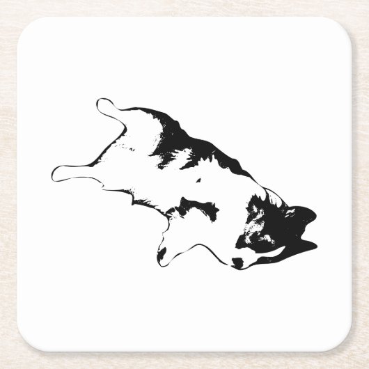 Dessous-de-verre Carré En Papier Charme à l'envers (Devant)