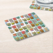 Dessous-de-verre Carré En Papier Chat! (Incliné)