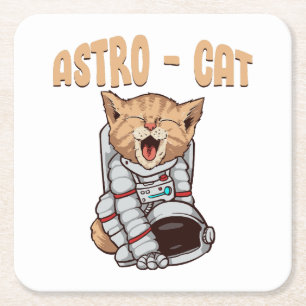 Dessous-de-verre Carré En Papier Chat Astro