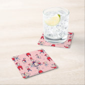 Dessous-de-verre Carré En Papier Chat Dans Le Casquette | Avec Motif pour enfants (En situation)