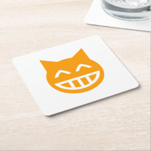 Dessous-de-verre Carré En Papier Chat Emoji Grille