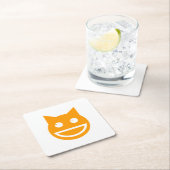 Dessous-de-verre Carré En Papier Chat Emoji souriant (En situation)