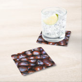 Dessous-de-verre Carré En Papier Châtaignes (En situation)