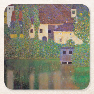 Dessous-de-verre Carré En Papier Château aquatique, Gustav Klimt