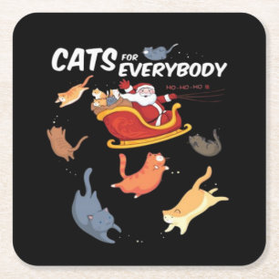 Dessous-de-verre Carré En Papier Chats pour tout le monde 