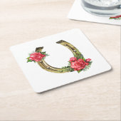 Dessous-de-verre Carré En Papier Chauffage de fer à cheval (Incliné)