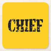 DESSOUS-DE-VERRE CARRÉ EN PAPIER CHEF (Devant)