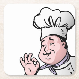 DESSOUS-DE-VERRE CARRÉ EN PAPIER CHEF GOURMET
