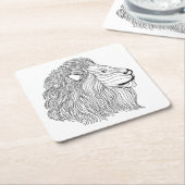 Dessous-de-verre Carré En Papier Chef inspiré 5 de lion (Incliné)