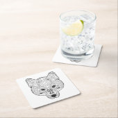 Dessous-de-verre Carré En Papier Chef inspiré de Fox (En situation)