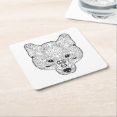 Dessous-de-verre Carré En Papier Chef inspiré de Fox (Incliné)