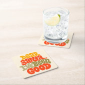 Dessous-de-verre Carré En Papier Cher Père Noël, j'ai été bon design (En situation)