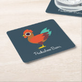 Dessous-de-verre Carré En Papier Chester le coq (Incliné)