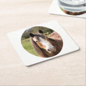 DESSOUS-DE-VERRE CARRÉ EN PAPIER CHEVAL (Incliné)