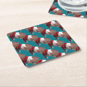 Dessous-de-verre Carré En Papier Cheval de Noël