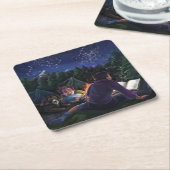 Dessous-de-verre Carré En Papier Chevaliers d'été (Incliné)