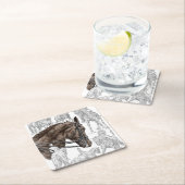 Dessous-de-verre Carré En Papier Chevaux de contrainte collectés FEI (En situation)