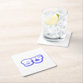 Dessous-de-verre Carré En Papier Chibi ち び japonais Nihongo Hiragana Script (En situation)