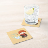 Dessous-de-verre Carré En Papier Chibi Ron Weasley Patronus (En situation)