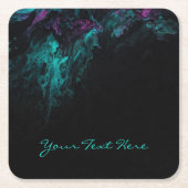 Dessous-de-verre Carré En Papier Chic professionnel noir artistique (Devant)