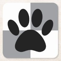 Chien Empreinte de patte blanc et gris personnalis