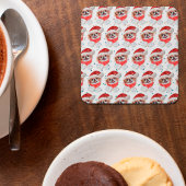 Dessous-de-verre Carré En Papier Chien japonais race Étoiles de Noël