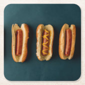 Dessous-de-verre Carré En Papier Chiens chauds et fusils (Devant)