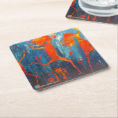 Dessous-de-verre Carré En Papier Chiffres abstraits (Incliné)