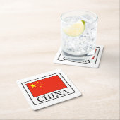 Dessous-de-verre Carré En Papier Chine (En situation)