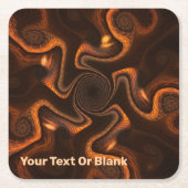 Dessous-de-verre Carré En Papier Chocolat mexicain (Devant)