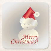 Dessous-de-verre Carré En Papier Christmas Snowman (Devant)