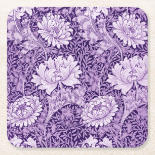 Dessous-de-verre Carré En Papier Chrysanthemum Purple, William Morris