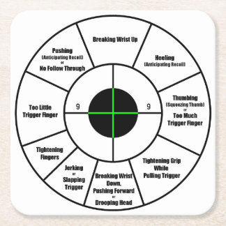 Dessous-de-verre Carré En Papier Cible de formation