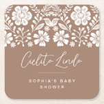 Dessous-de-verre Carré En Papier Cielito Lindo Baby shower Terracotta Invitation<br><div class="desc">Ce produit fait partie du thème Baby shower mexicain Cielito Lindo, un coup de coeur pour ceux qui aiment un mélange d'élégance et de charme culturel. Ce design est composé d'un arrière - plan en terre cuite neutre et chaleureux, qui se sent accueillant et confortable, agrémenté de délicats flancs blancs....</div>