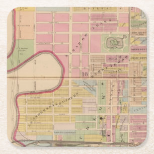 Dessous-de-verre Carré En Papier Cincinnati, Ohio 2
