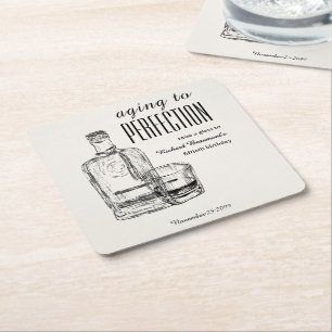 Dessous-de-verre Carré En Papier Cinquantième anniversaire pour homme : Vieillir à 