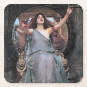 Dessous-de-verre Carré En Papier Circe Offering the Cup to Odysseus, Waterhouse