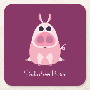 Dessous-de-verre Carré En Papier Circonspect le porc