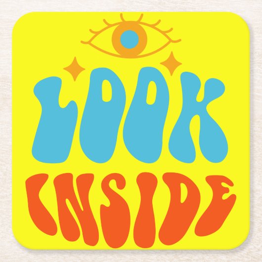 Dessous-de-verre Carré En Papier Citation esthétique Ados d'art, Tweens, Filles, Do (Devant)