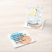 Dessous-de-verre Carré En Papier Citations de foi Mahatma Gandhi (En situation)