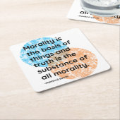 Dessous-de-verre Carré En Papier Citations de la moralité du Mahatma Gandhi (Incliné)