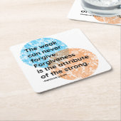 Dessous-de-verre Carré En Papier Citations de pardon du Mahatma Gandhi (Incliné)