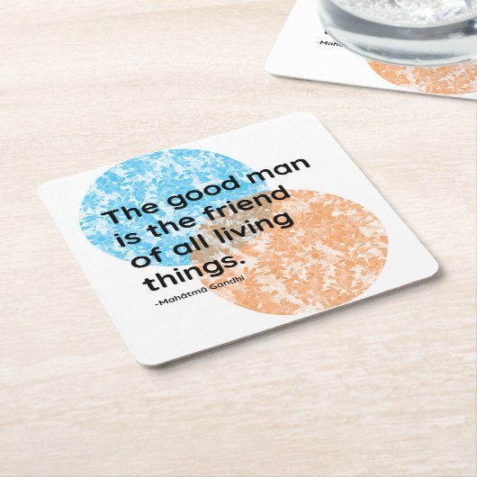 Dessous-de-verre Carré En Papier Citations du Mahatma Gandhi Good Man (Incliné)