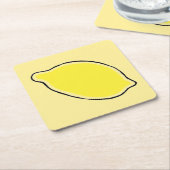 Dessous-de-verre Carré En Papier Citron (Incliné)