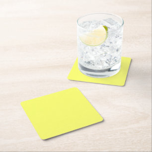 Dessous-de-verre Carré En Papier Citron laser (couleur solide) 