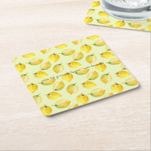 Dessous-de-verre Carré En Papier Citrons