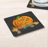 Dessous-de-verre Carré En Papier Citrouille Animaux éffrayants (Incliné)