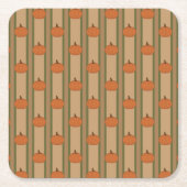 Dessous-de-verre Carré En Papier Citrouille automne (Devant)