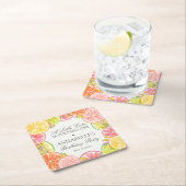 Dessous-de-verre Carré En Papier Citrus Floral Little Cutie Table d'anniversaire (En situation)