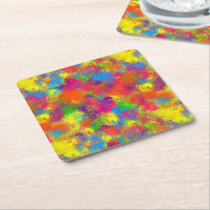 Dessous-de-verre Carré En Papier CKC Paint Can Florals DESSOUS DE VERRE PAPIER